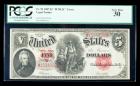 1907, $5 'PCBLIC' Error United States Note. PCGS Very Fine 30