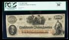 T-41 1862 $100. Rare, Unlisted Issuer. PCGS Very Fine 30