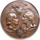 1893 World's Columbian Exposition, Columbus & Washington Medal. Eglit-102. NGC MS-64 Brown.. NGC MS65