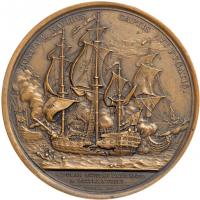 1779-Dated (after 1880) John Paul Jones Comitia Americana Medal. Bronze. Julian NA-1. Mint State 63. - 2