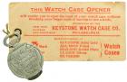 1893 Keystone Watch Case Company, Wotch Opener with original card. Eglit-25