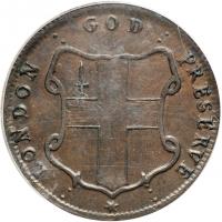 (1672-1694) London Elephant Halfpenny Breen-186. PCGS AU53 - 2