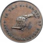 (1792-1794) Kentucky Halfpence Token with Plain Edge Breen-1155. PCGS MS63