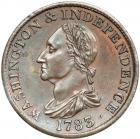 1783 Washington & Independence Draped Bust Cent Breen-1193 AU55