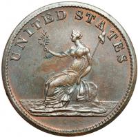 1783 Washington & Independence Draped Bust Cent Breen-1193 AU55 - 2