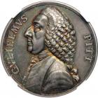 (1766) William Pitt Medal in Silver Betts-516, Eimer-34. NGC AU55