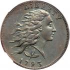 1793 S-5 R4 Wreath Cent with Large LIBERTY. NGC AU55