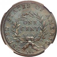 1793 S-5 R4 Wreath Cent with Large LIBERTY. NGC AU55 - 2