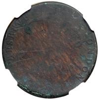 (1672-1694) London Elephant Halfpenny Breen-186 NGC graded VG details, planchet flaw - 2