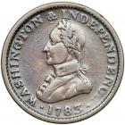 1783 Washington & Independence Cent, Large Military Bust, Breen-1203 F15