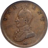 (1815-1820) Washington Double Head Cent Breen-1205 NCS Genuine - 2