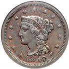 1847 N-4 R3 Repunched 18. NGC AU58