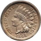 1864 Indian Head Cent. Copper-nickel. PCGS MS63