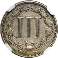 1880 Nickel Three Cents. NGC AU50 - 2