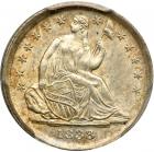 1838 Liberty Seated Half Dime. Stars, no drapery. PCGS MS62