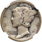 1921-D Mercury Dime. NGC VG10