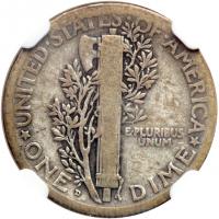 1921-D Mercury Dime. NGC VG10 - 2