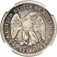 1875-CC Twenty Cents - 2