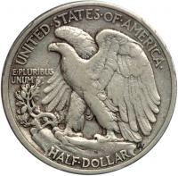 1916-S Liberty Walking Half Dollar. PCGS F15 - 2