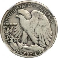 1921-D Liberty Walking Half Dollar. NGC F12 - 2