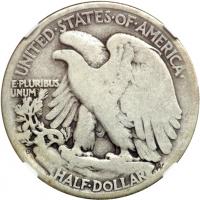 1921-D Liberty Walking Half Dollar. NGC G4 - 2