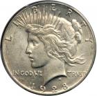 1928 Peace Dollar. PCGS AU55