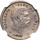 1883 Hawaiian Ten Cents. NGC AU50