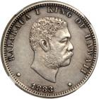 1883 Hawaiian Quarter Dollar. NGC AU50