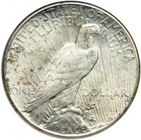 1928 Peace Dollar. NGC MS63 - 2
