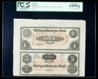 Detroit, MI - Michigan Insurance Bank Uncut Remainder Sheet. $1-$5. PCGS About New 53PPQ