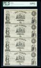 New York, NY - Hungarian Fund Uncut Remainder Sheet of Four. $1-1-1-1. PCGS Very Choice New 64PPQ