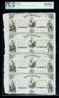 New York, NY - Hungarian Fund Uncut Remainder Sheet of Four. $2-2-2-2. PCGS Choice About New 55PPQ