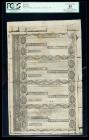 Windsor, VT - Bank of Windsor Uncut Remainder Sheet of Four. $10-5-5-5. PCGS Extremely Fine 45 Apparent