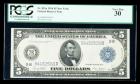 1914, $5 Federal Reserve Note. PCGS Very Fine 30