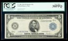 1914, $5 Federal Reserve Note. PCGS Very Fine 30PPQ