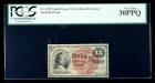 1869, 15¢ Fractional Currency. Fourth Issue, smaller red seal. PCGS Very Fine 30PPQ