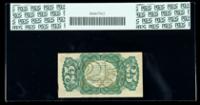 1864, 25¢ Fractional Currency. Third Issue, green reverse. New 62 - 2