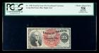 1869, 25¢ Fractional Currency. Fourth Issue, large red seal, paper with violet silk fibers. PCGS Choice About New 58 App