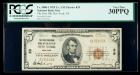 1929, $5 National Bank Note. The First NB of the City of New York, New York, NY. Ch. #29. PCGS Very Fine 30PPQ