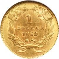 1859 $1 Gold Indian - 2