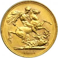 Australia. Sovereign, 1881-M. AEF - 2