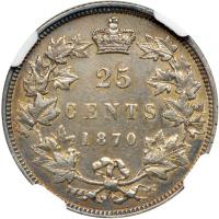 Canada. 25 Cents, 1870. NGC EF - 2