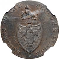 Great Britain-Suffolk. Halfpenny, ND. NGC AU55 - 2