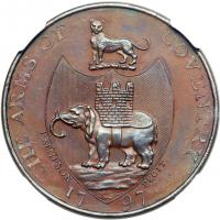 Great Britain-Warwickshire. Halfpenny, 1797. NGC MS63 - 2