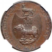 Great Britain-Warwickshire. Halfpenny, 1797. NGC MS64 - 2