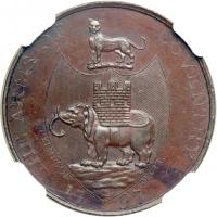 Great Britain-Warwickshire. Halfpenny, 1797. NGC MS63 - 2