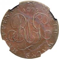 Great Britain-North Wales. Halfpenny, 1793. NGC MS63 - 2