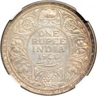 India-British. Rupee, 1920 (B). NGC MS65 - 2