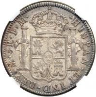 Mexico. 8 Reales, 1793-Mo FM. NGC AU50 - 2