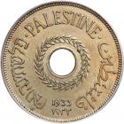 Palestine. 20 Mils, 1933. PCGS AU58